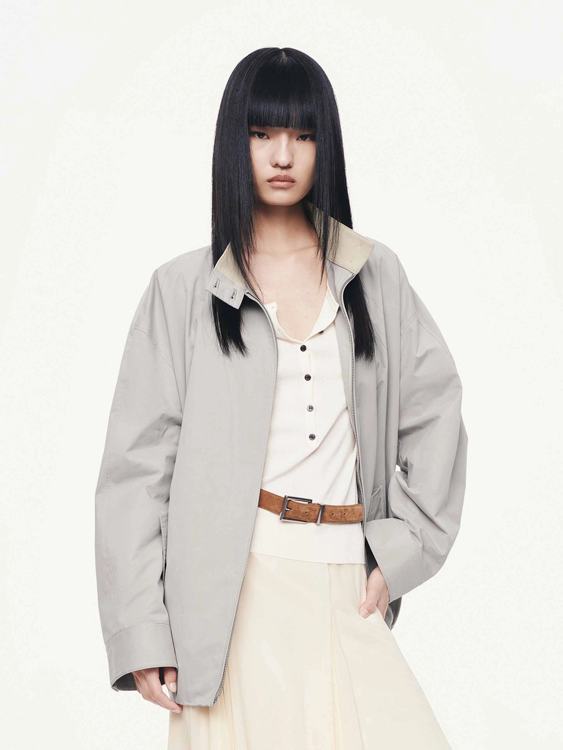 YKK Fasteners Bold Statement Cotton Blend Zipper Coat