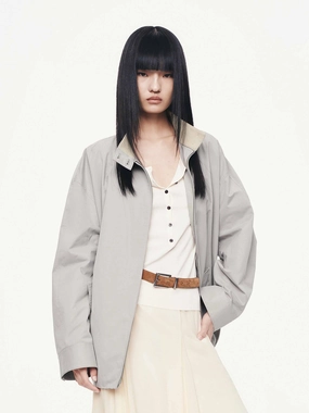 Quick Dry Fabric Technology Cotton Blend Zipper Coat