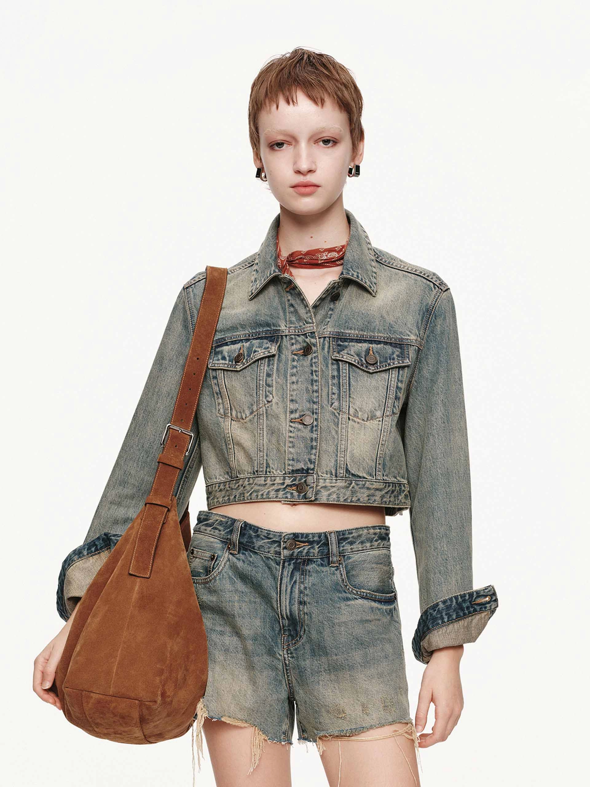 Mold Resistant Coating Cotton Vintage Denim Jacket