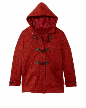 Cora Peacoat | Red Easy Comfort Essential Comfort