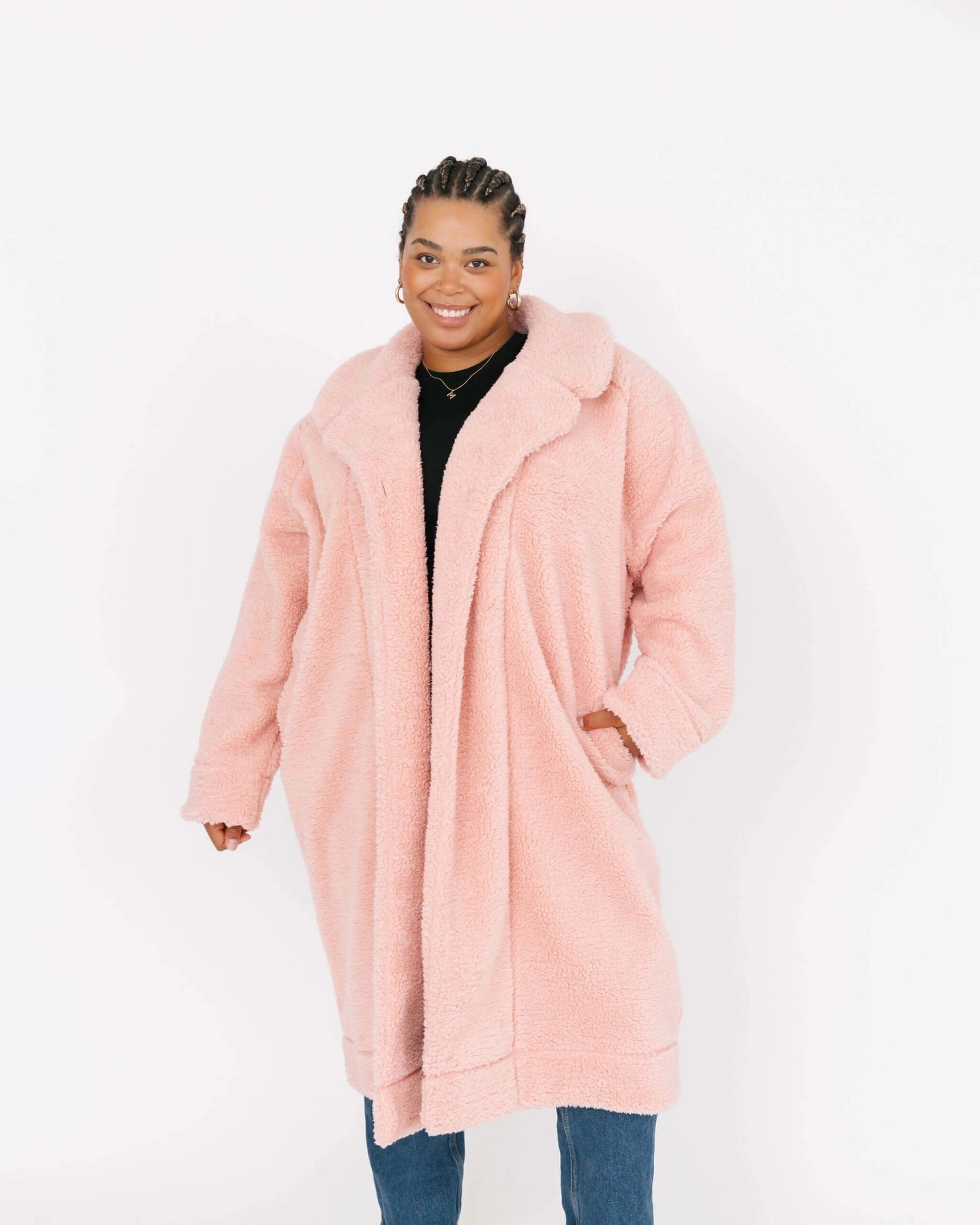 Snow Adventure Cozy Chic Teddy Coat | Rose Pink