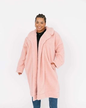 Snow Adventure Cozy Chic Teddy Coat | Rose Pink