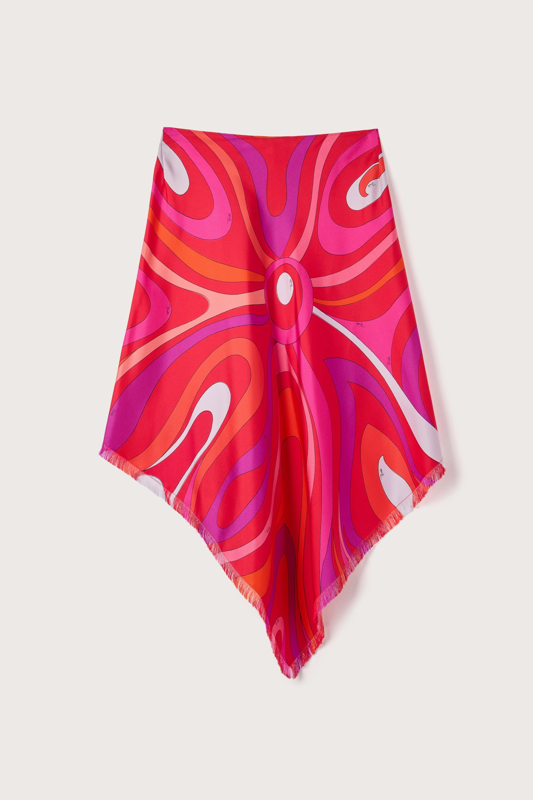 Outfit Flow Feminine Charm Marmo Print Asymmetrical Mini Skirt