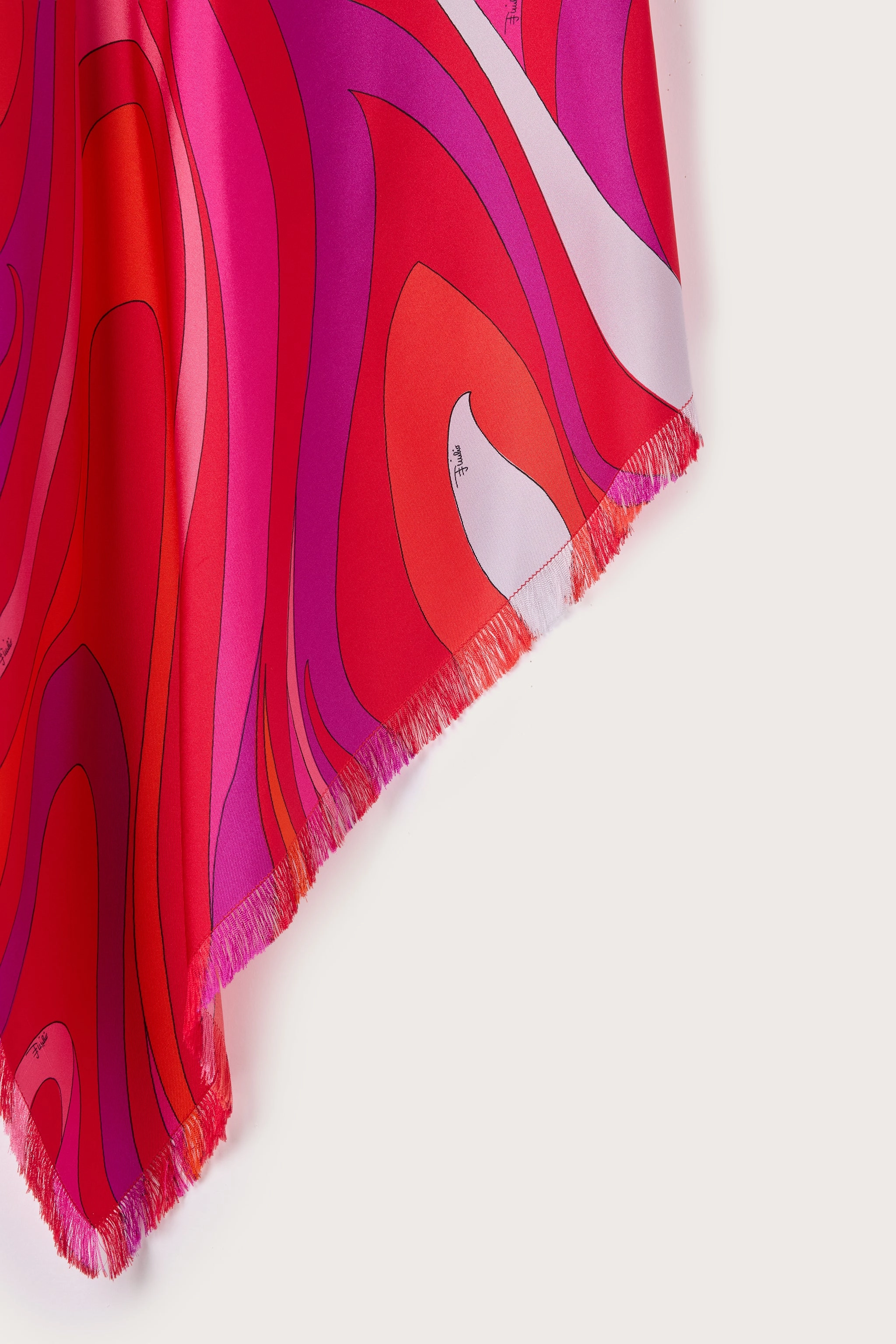 Marmo Print Asymmetrical Mini Skirt button detail