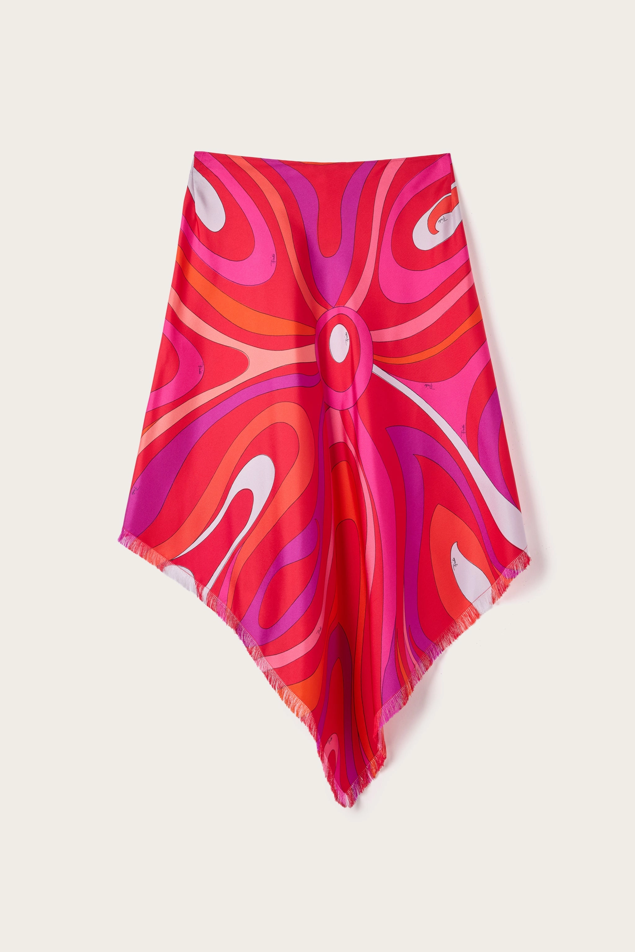 Marmo Print Asymmetrical Mini Skirt Fashion Energy