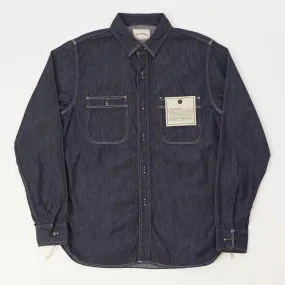 Spellbound Denim Work Shirt - Rinsed Geometric Design Subtle design