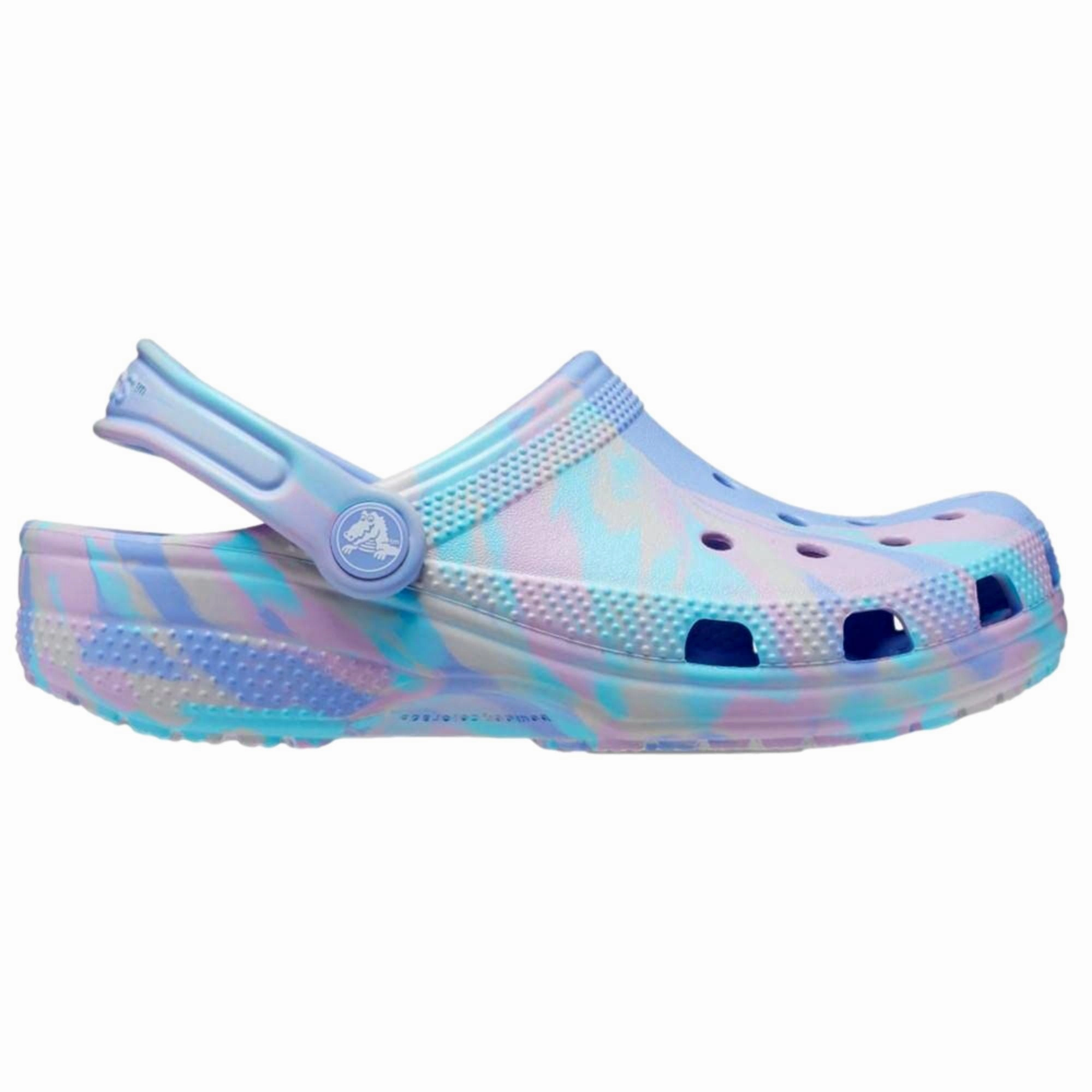Total Ease Crocs Classic Marbled Tie-Dye Clog Moon Jelly / Multi  207464-5Q7 Pre-School