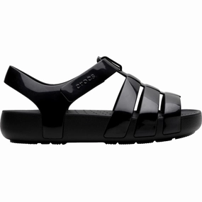 Stylish Sandals Crocs Isabella Glitter Sandal Black  209400-001 Pre-School