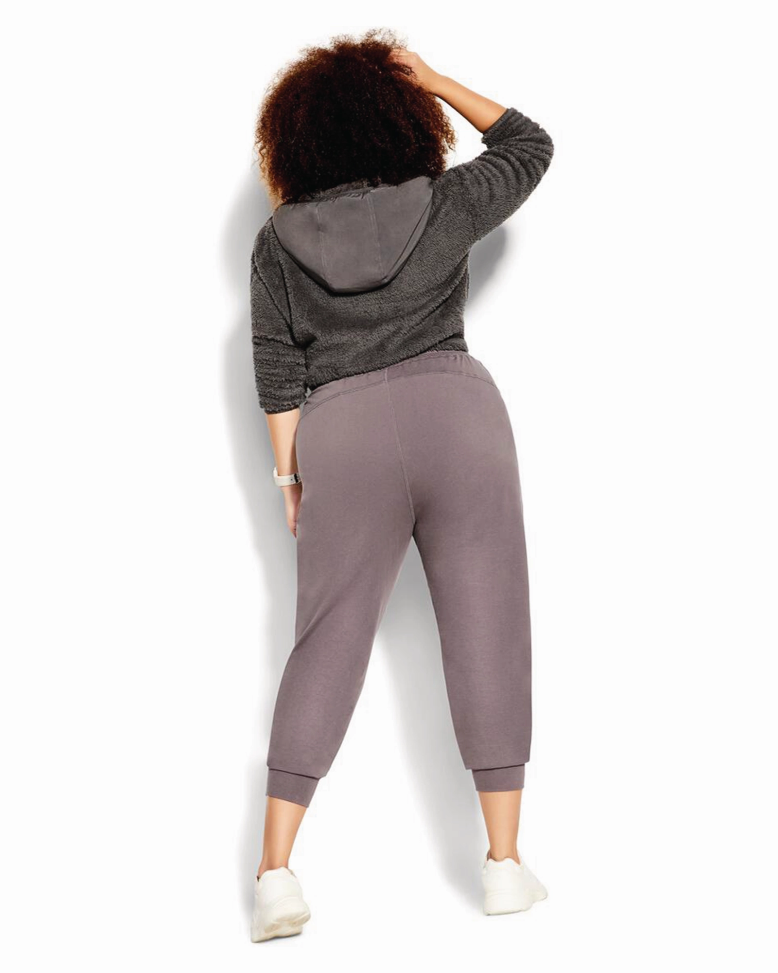 Crop Teddy Jacket | Graphite Faith