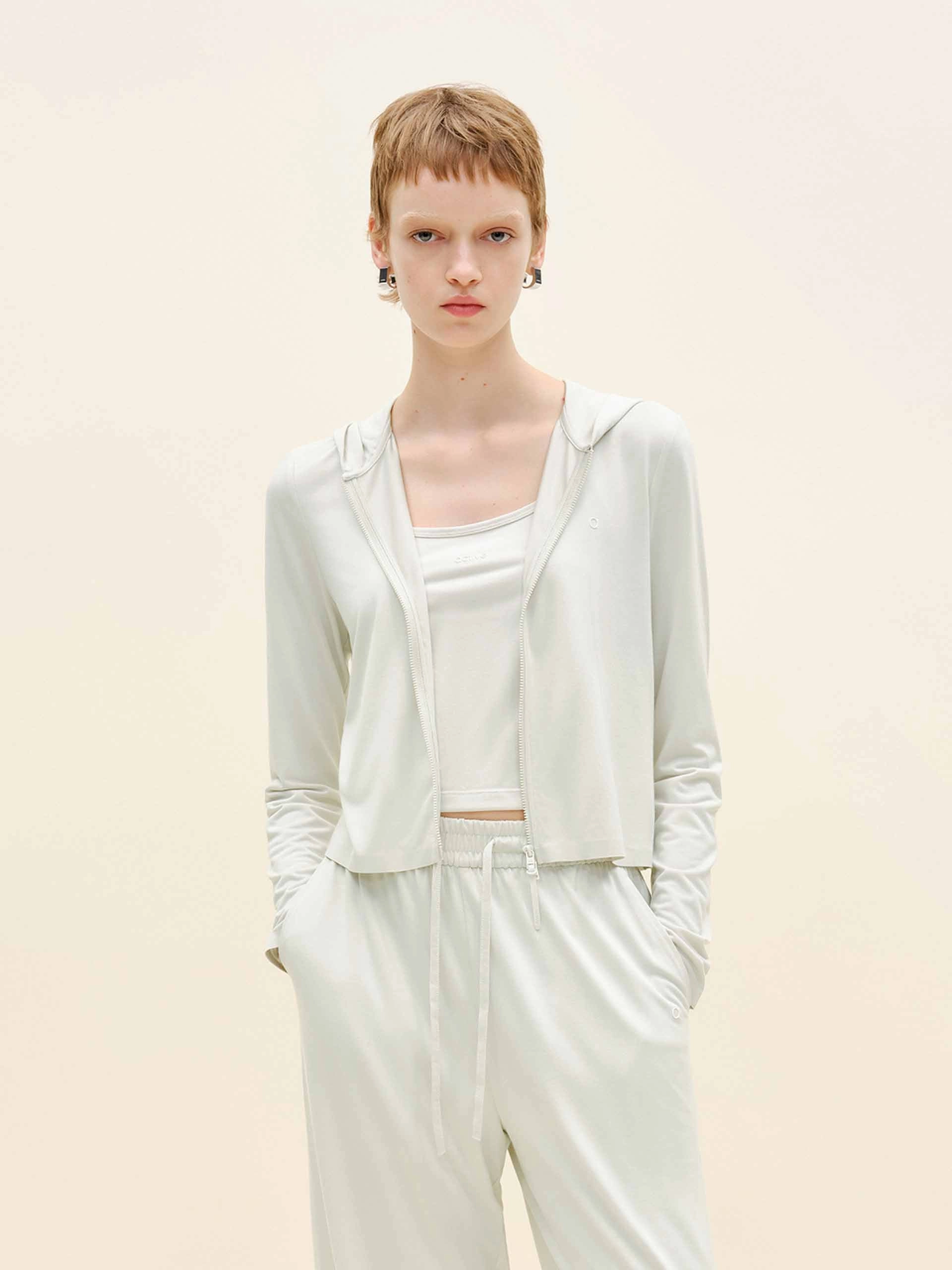 Cropped Long Sleeves Coat WindproofTechnology Seasonal Trend