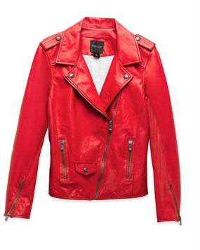Transform Multi Pocket CULT RECYCLED LEATHER JACKET | Coco Red