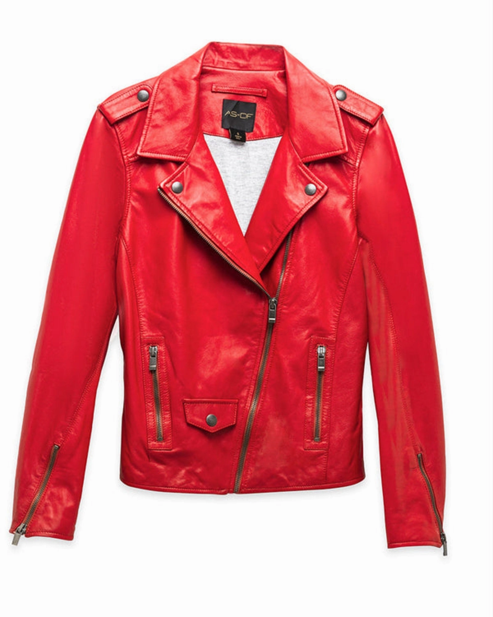 CULT RECYCLED LEATHER JACKET | Coco Red Hold