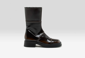 Structured Fit Long Walks Dahlia Dark Brown Ankle Boots  (252 / W / BROWN)