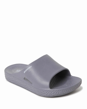Dearfoams EcoCozy Men's Sustainable Comfort Slide Sandal Open Sides Ultra Light Cushioning
