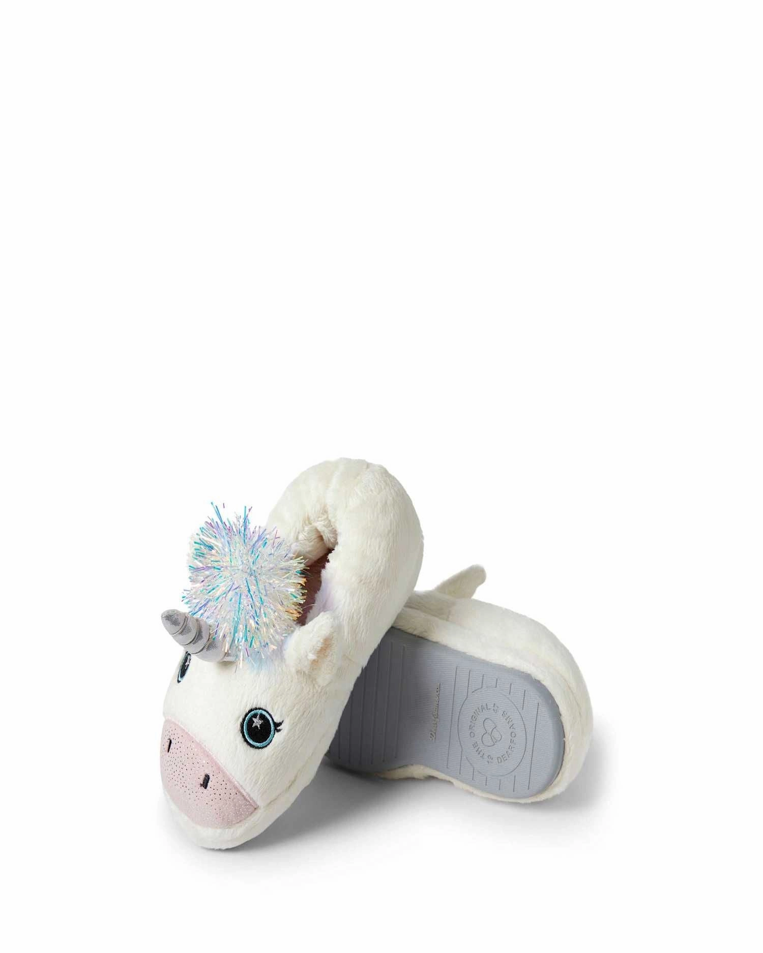 Dearfoams Kid's Emery Critter Closed Back Animal Slipper Practical Function Minimalist Look