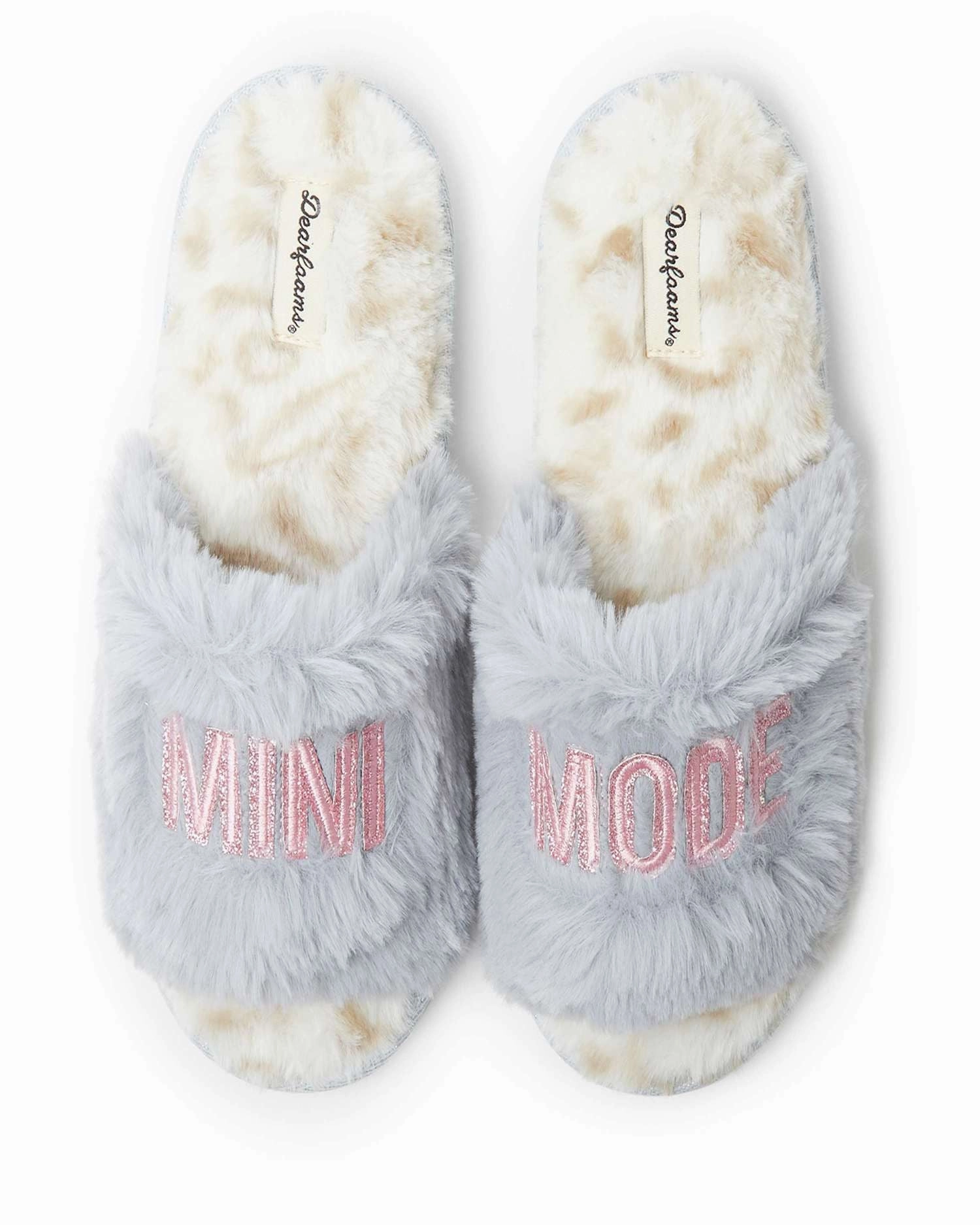 Faux Leather Dearfoams Kid's Girls Lana Fuzzy Slide Slipper