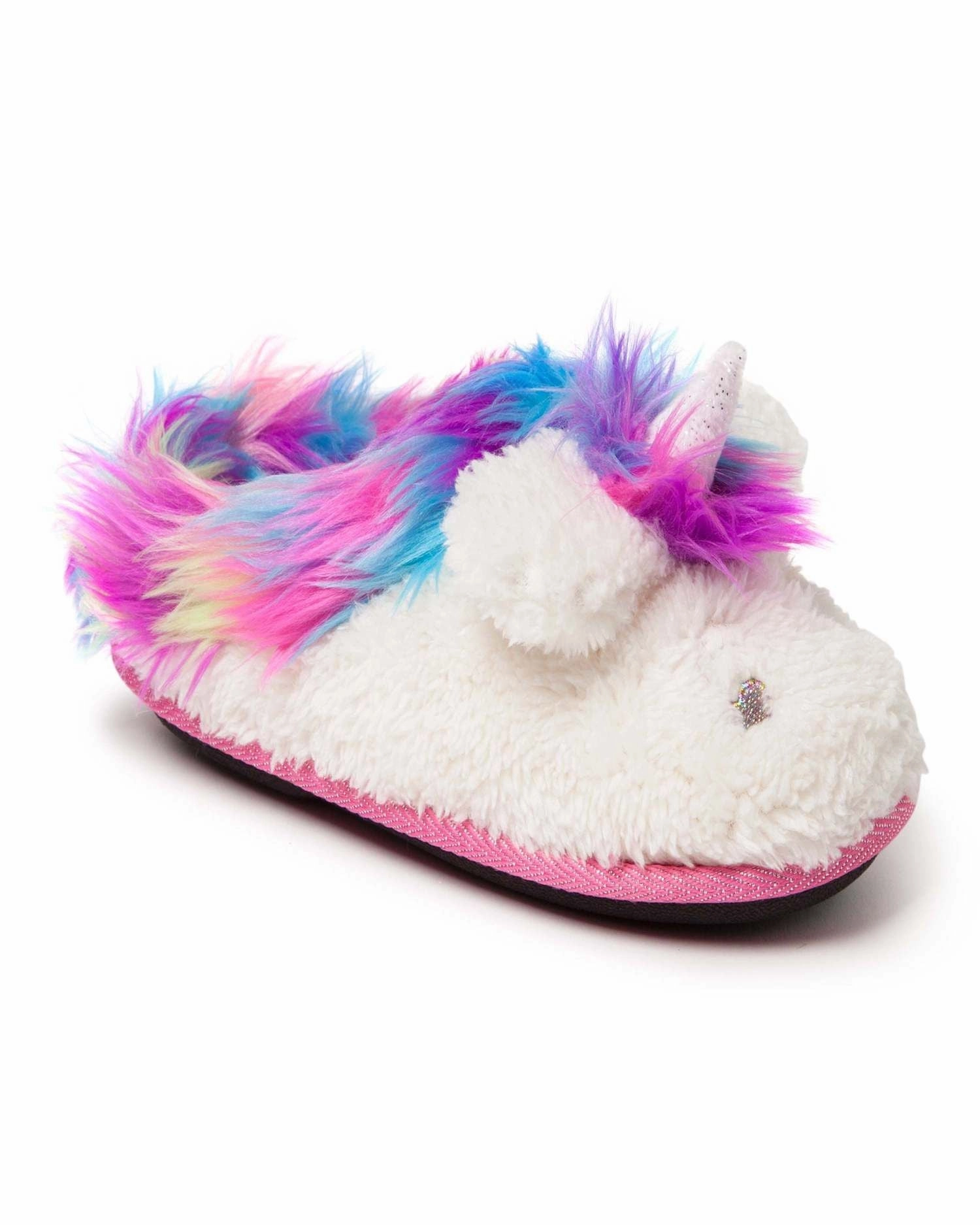 Outdoor Slip Workout Dearfoams Kid's Girls Peyton Novelty Unicorn Fuzzy Slipper