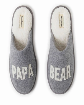 Cozy Wear Dearfoams Men's Carson Papa Bear Dad Scuff Slipper