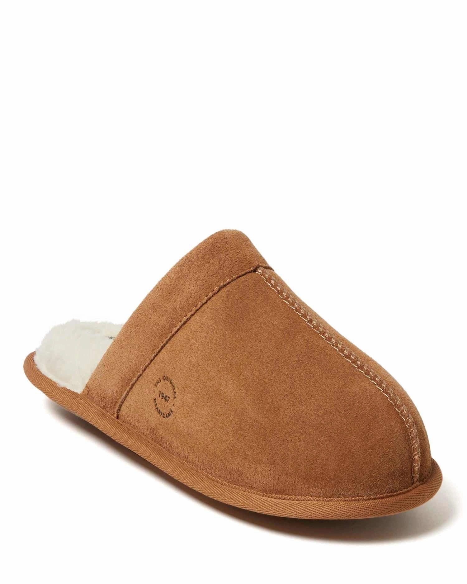 Expandable Everyday Slide Dearfoams Men's Kirk Genuine Suede Scuff House Slipper