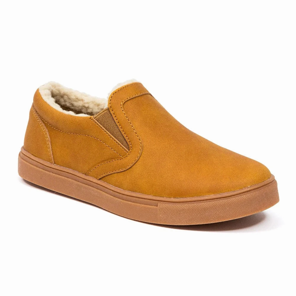 Deer Stags Tillard Jr. Sneakers Kids Dark Wheat Leather Slip On Shoes JOBB815 Block Walk Easy Pace