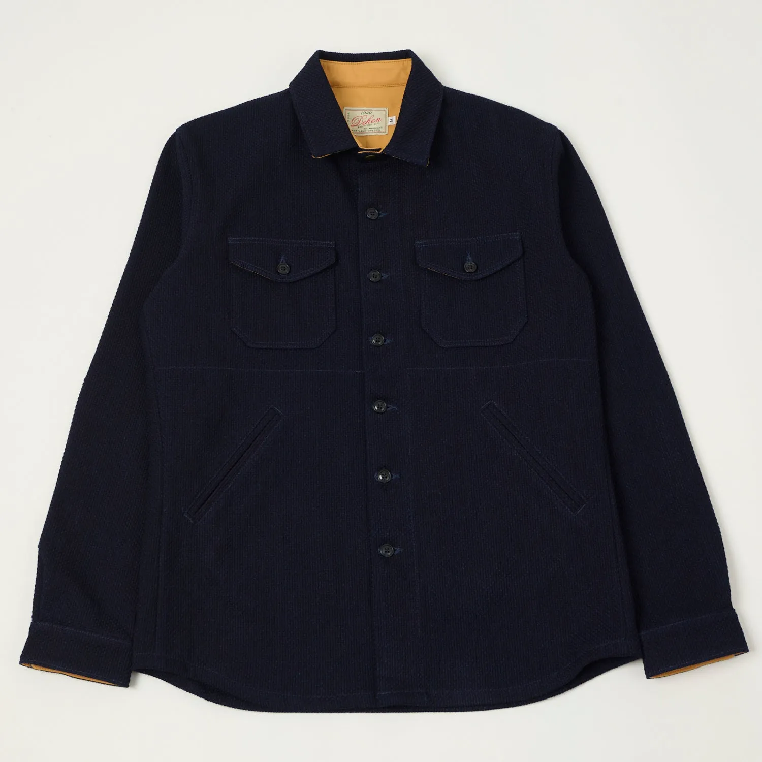 comfortable option Dehen 1920 Crissman Sashiko Over Shirt - Indigo