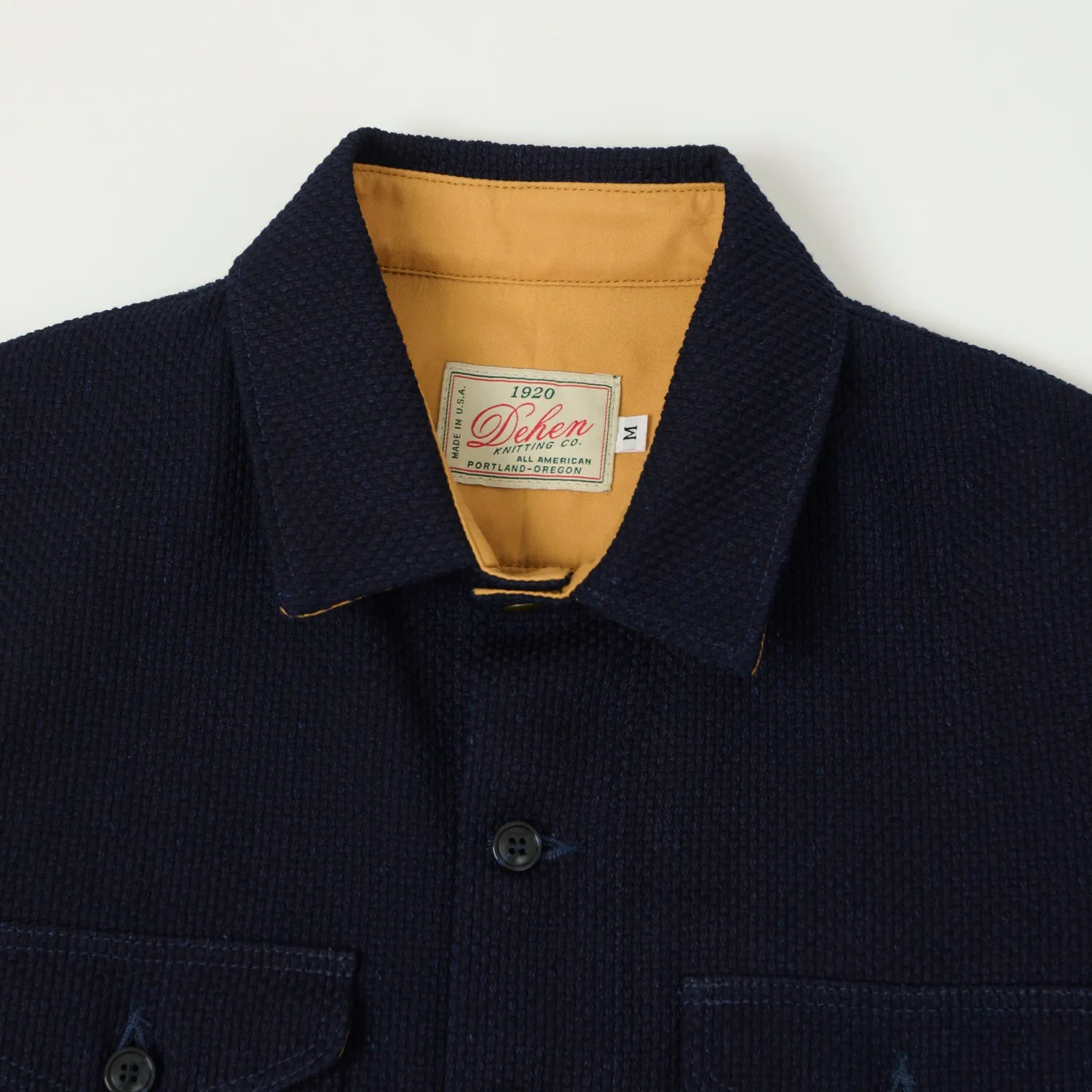 Dehen 1920 Crissman Sashiko Over Shirt - Indigo Timeless Classic