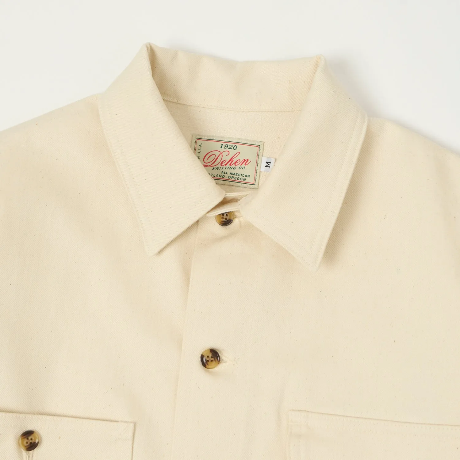 Dehen 1920 Selvedge Denim Over Shirt - Natural Evening Elegance