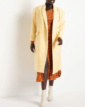 DualZipper Delphi Strong Shoulder Coat | Sunlight