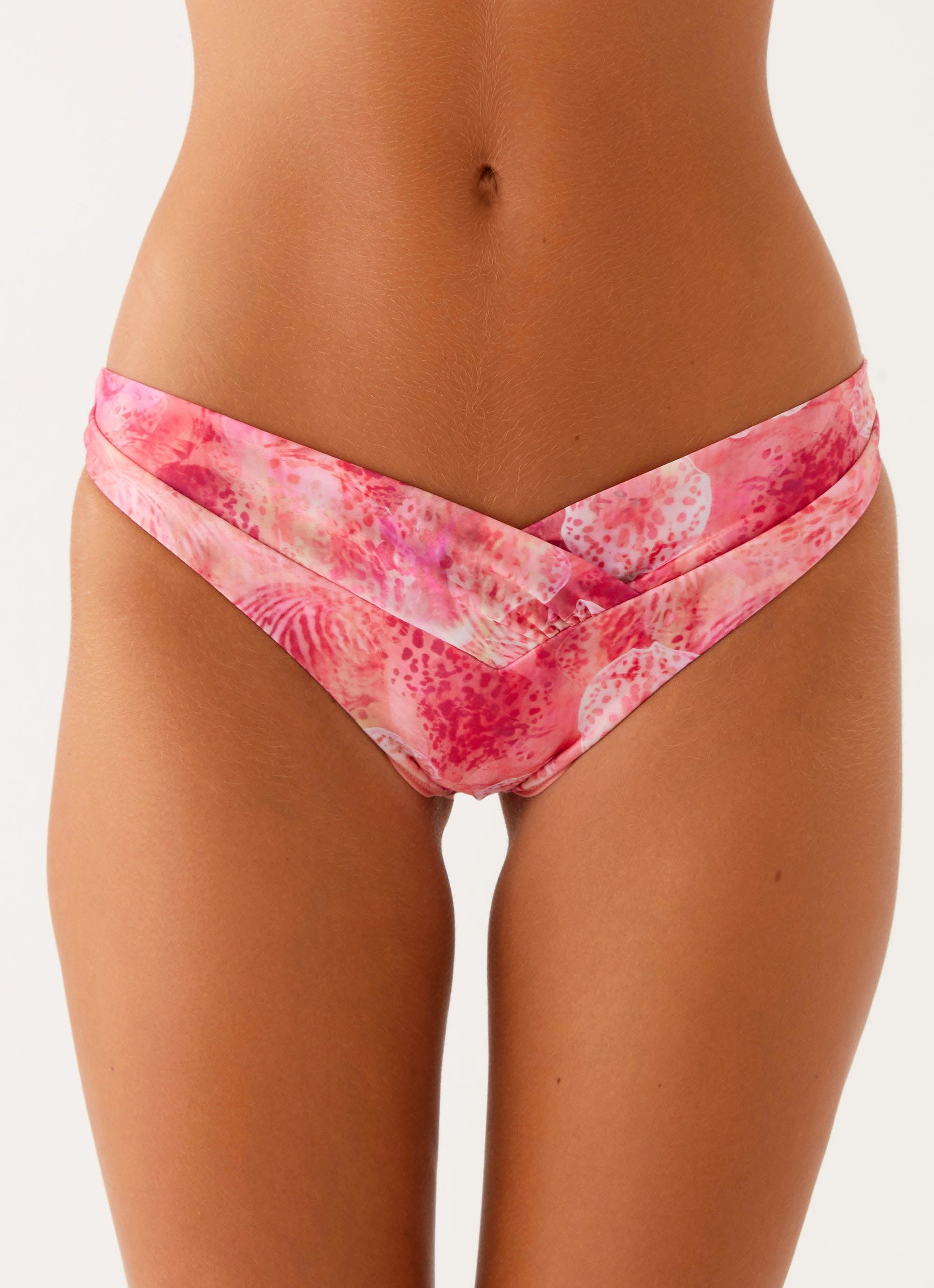 Saltwater Safe Shatterproof Buckle Delta Bikini Bottoms - Flamingo Fling