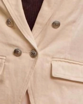 Layered Wear Denim Jacket in White | White