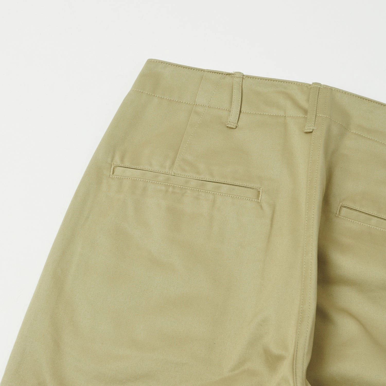 Embroidered Detail Denime Lot. 222 Military Chino - Beige