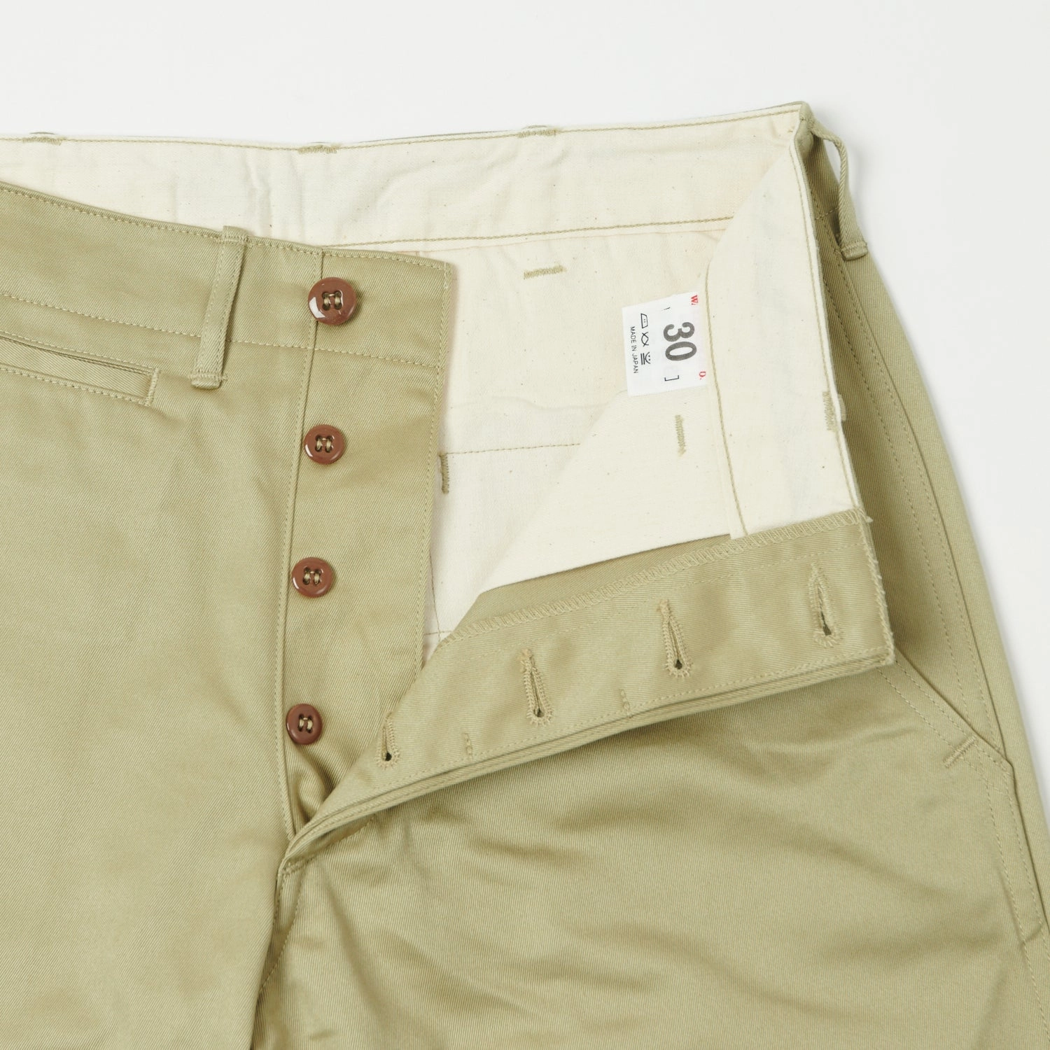 Sporty Layers Fashionable Waist Denime Lot. 222 Military Chino - Beige