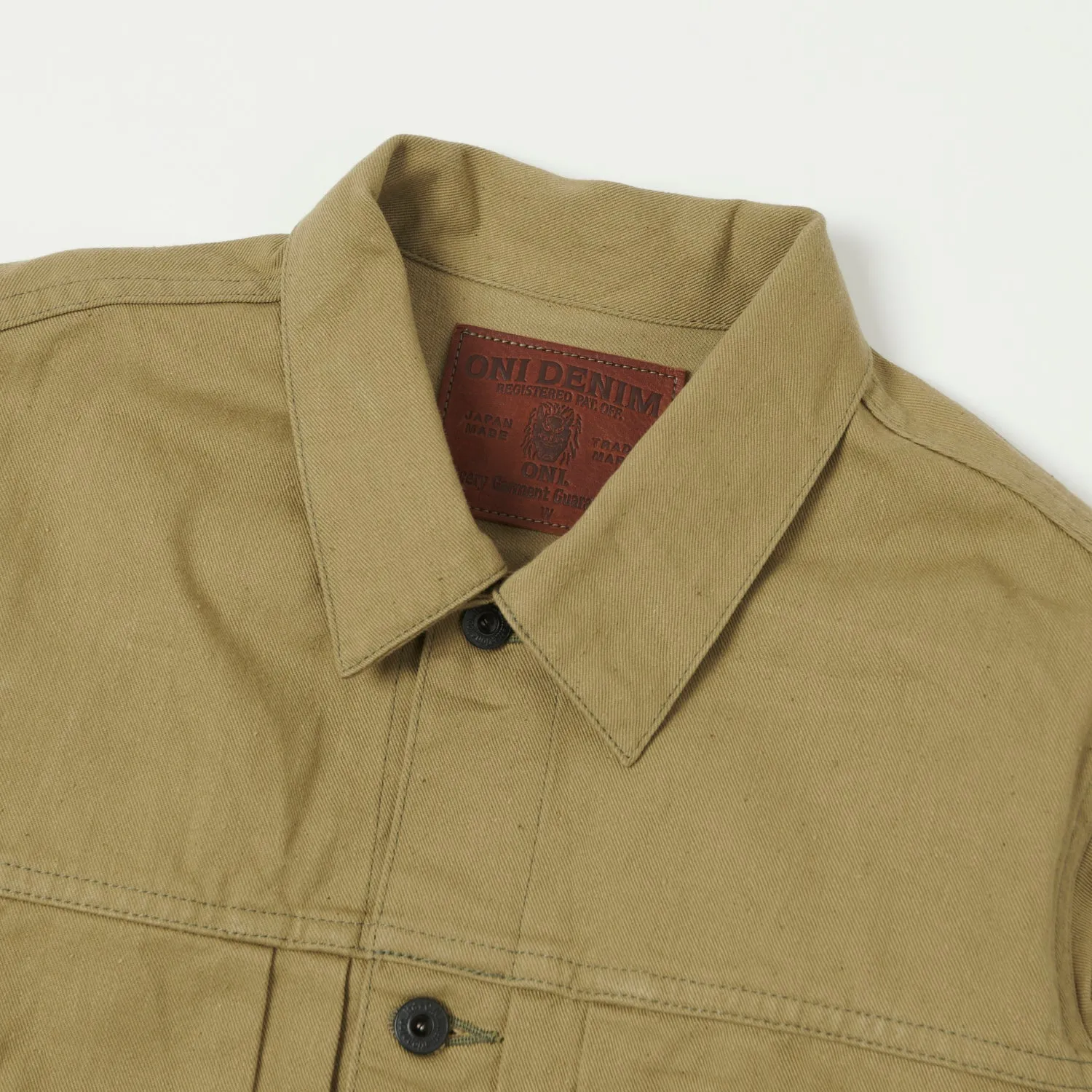 ONI Denim 02517-BRD 'British Drill' Type-II Denim Jacket - Tan One Wash Soft Fleece Soft Weather Wear