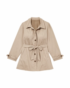 Desire Performance Wear Dahlia Trench Coat | Tan