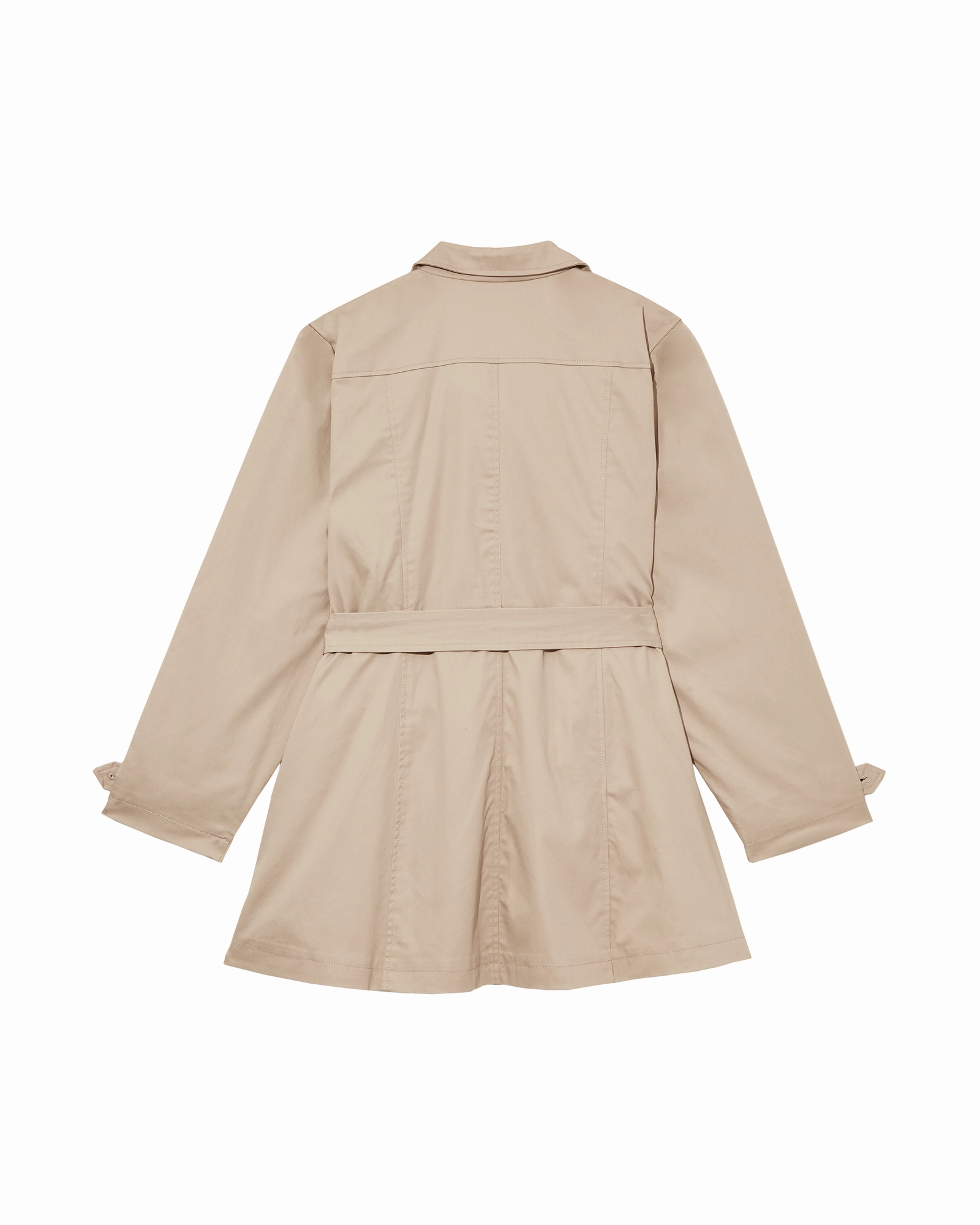 Dahlia Trench Coat | Tan Layered Look Chain