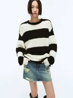 Comfy Flex Distressed Detail Loose Sweater