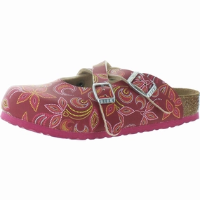 Flexible Midsole Dorian Girls Birko-Flor Floral Print Footbed Sandals