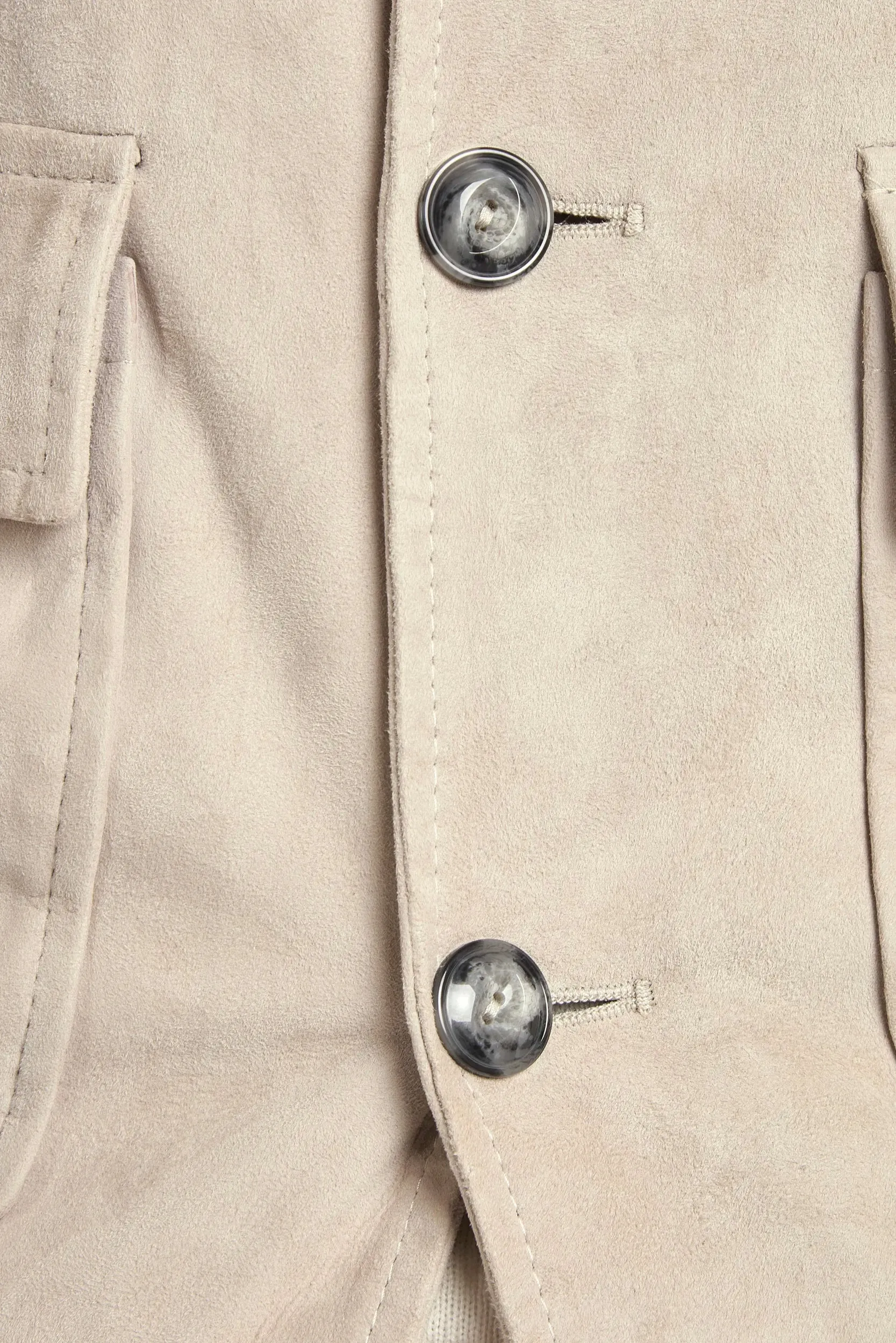 FlexibleFit Many Pockets Beige suede and knit bomber - Made in Italy
