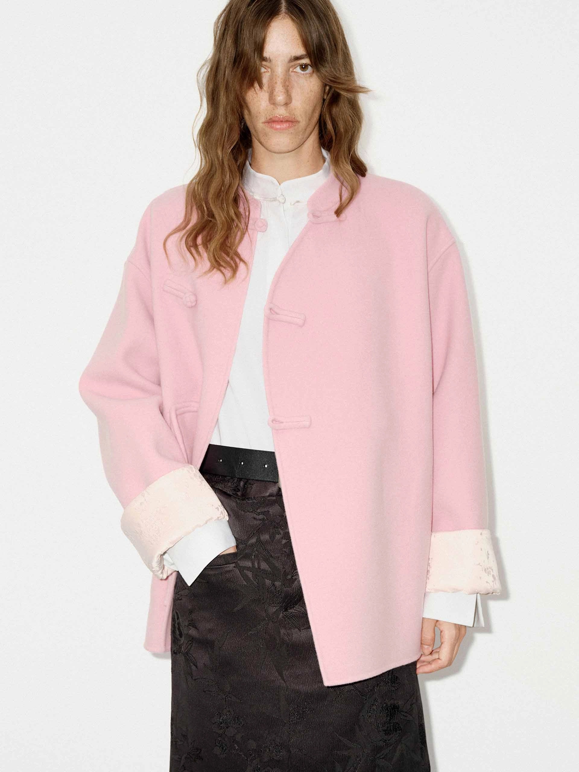 Fleece Backing Recycled materials Double Face Loose Coat