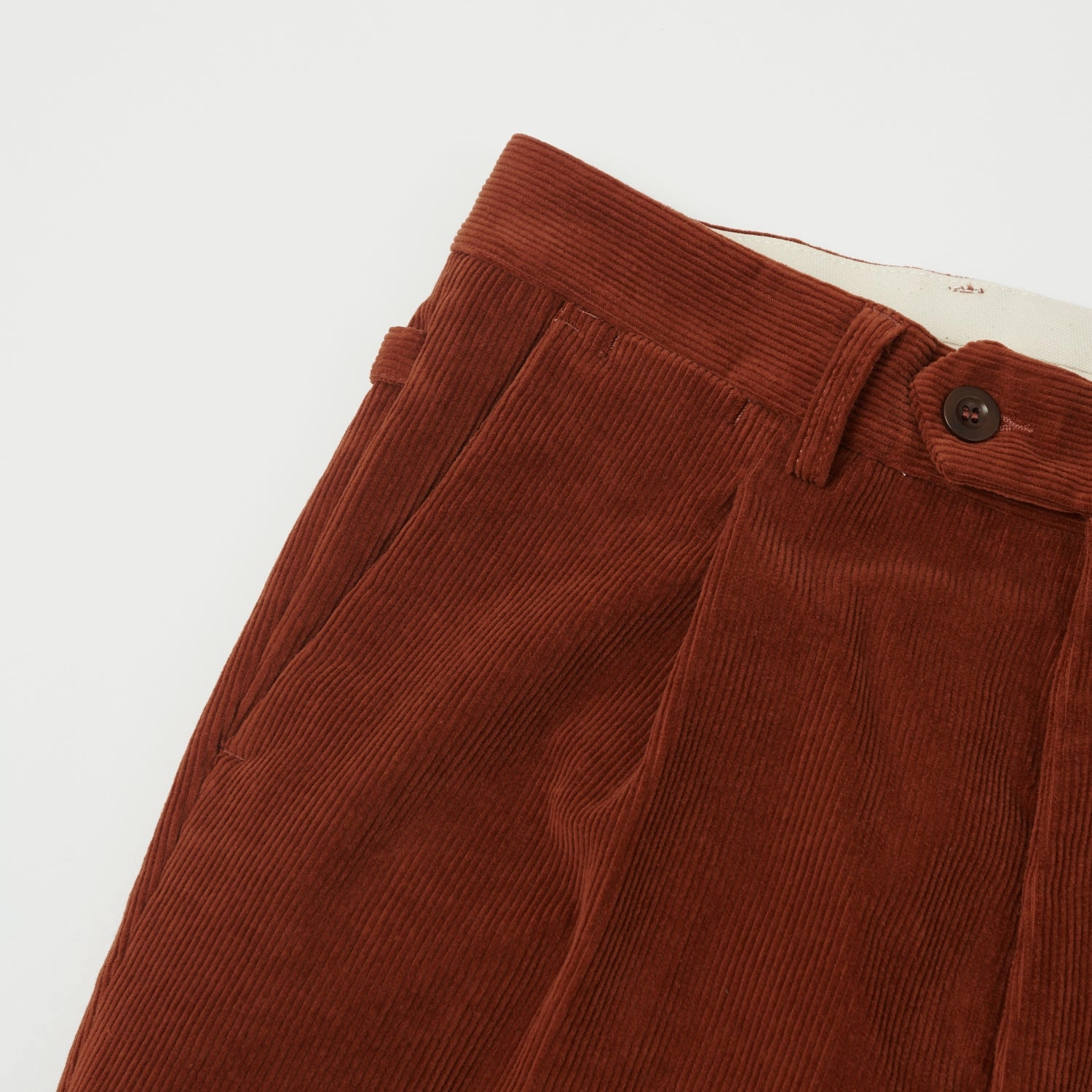 Seamless Waist Technology East Harbour Surplus 'Barry' Corduroy Trouser - Rust