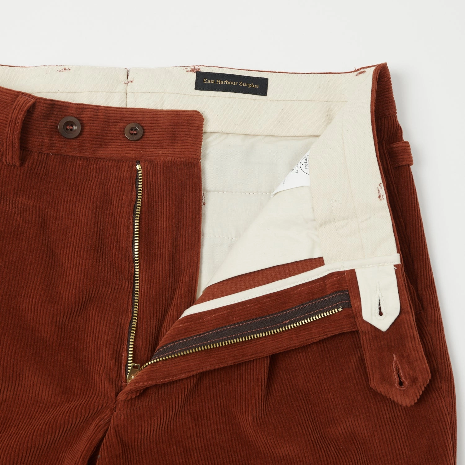 Outdoor Use Core Essential East Harbour Surplus 'Barry' Corduroy Trouser - Rust