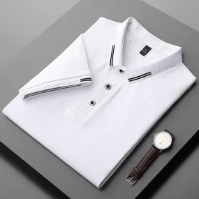 West Louis? Spring&Summer Turn Down Collar T Shirt Sophisticated Look Sporty Flex