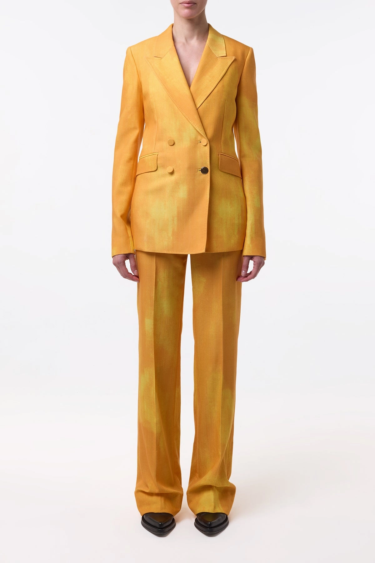 Angela Blazer in Cadmium Yellow Virgin Wool Fashion Comfort
