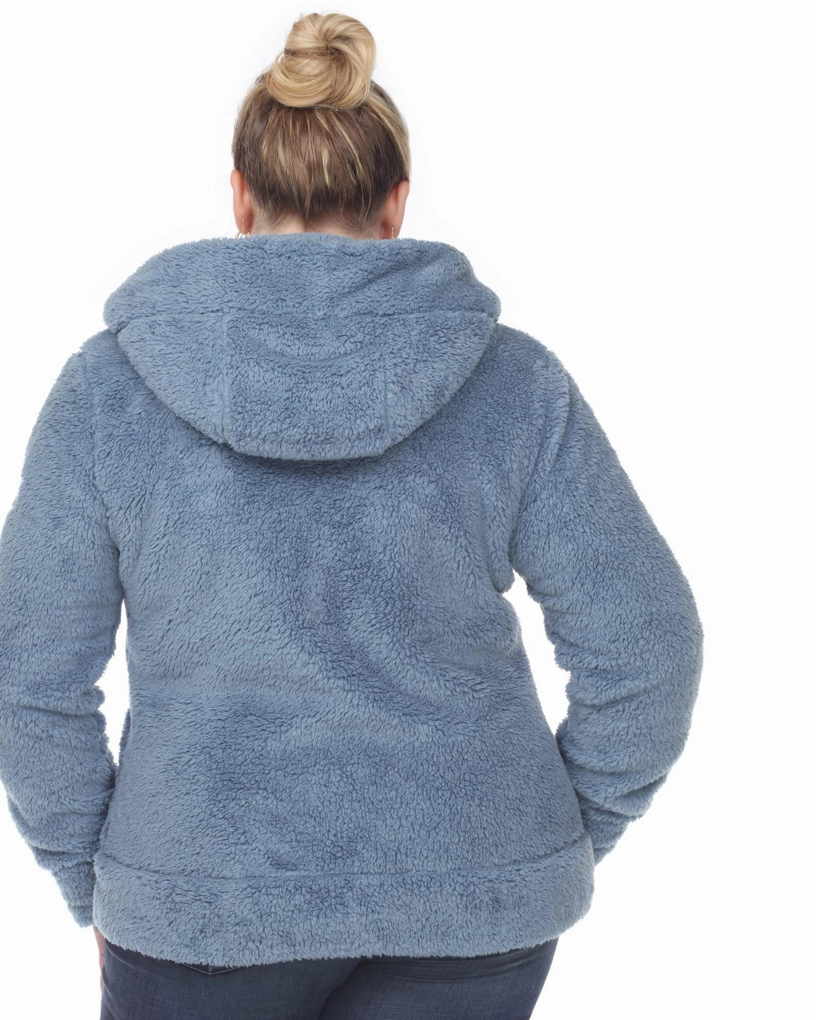 Hooded Sherpa Jacket | Denim Blue Daily Use