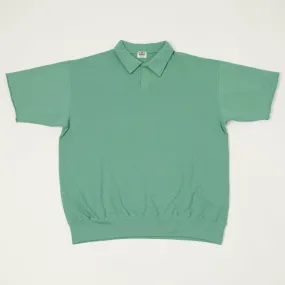 Dubbleworks Cut Off Sleeve Sweat Polo Shirt - Emerald All Day Fit