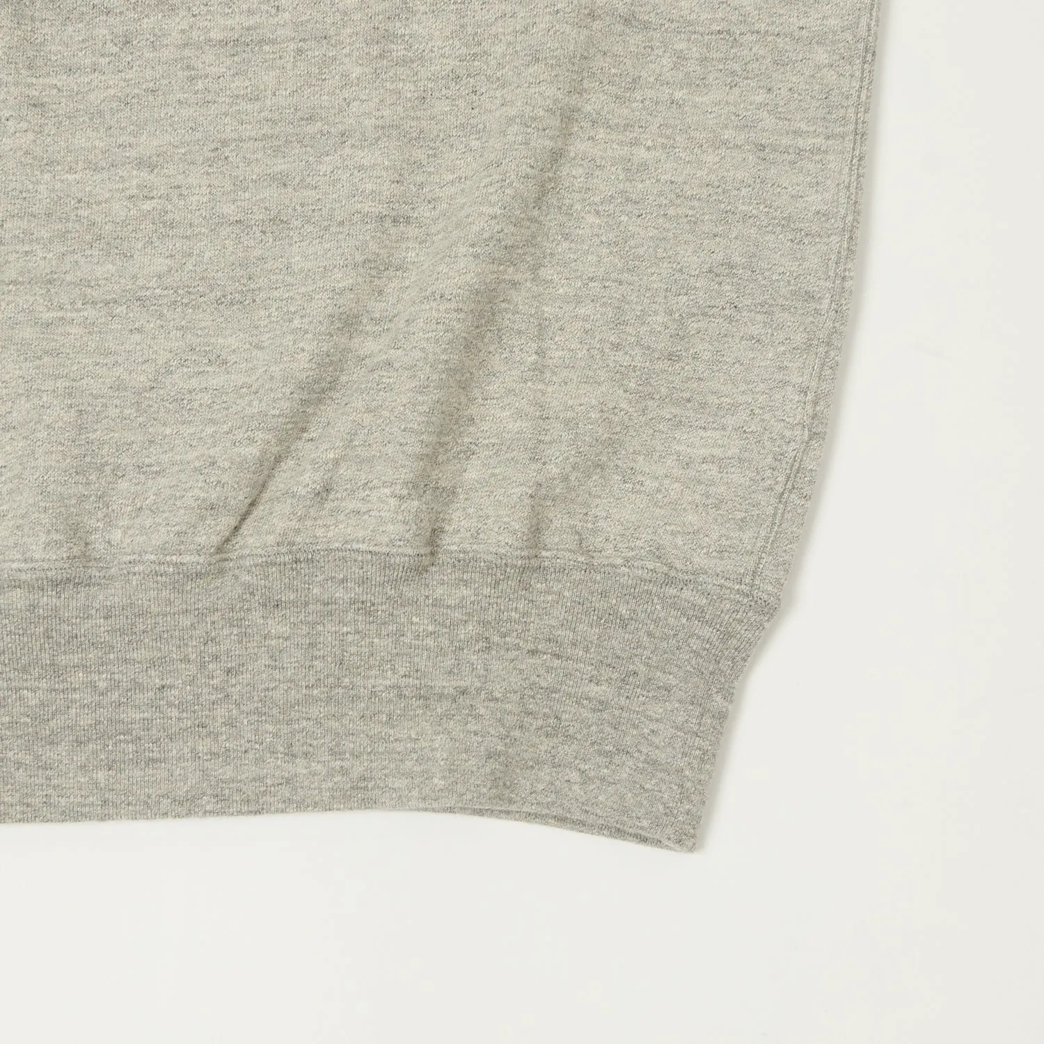 Double Layer Shoulder Dubbleworks Cut Off Sleeve Sweat Polo Shirt - Heather Grey