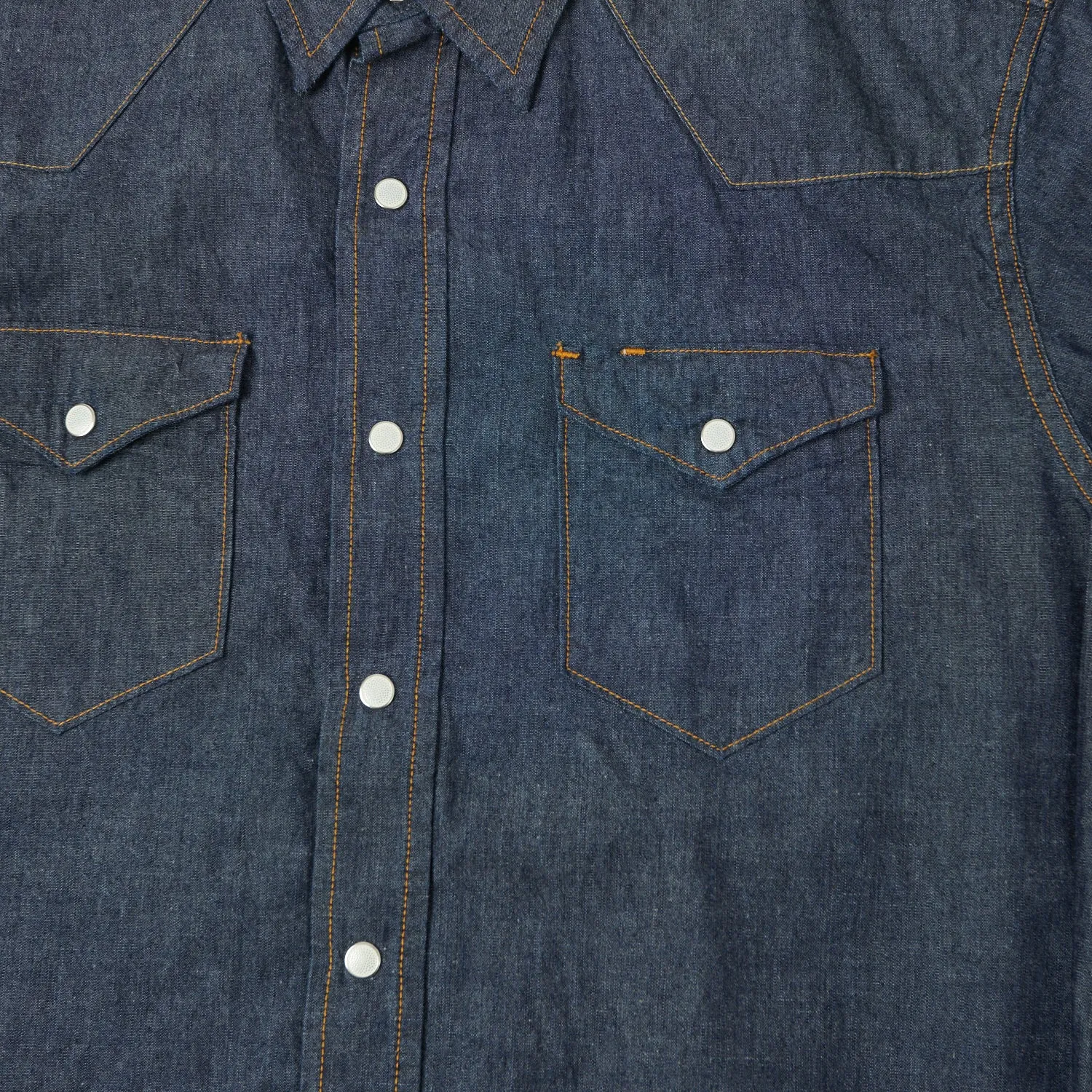 Dubbleworks Lot. 43001 Chambray Western Shirt - Navy Blue Travel-friendly Warm Weather Wear