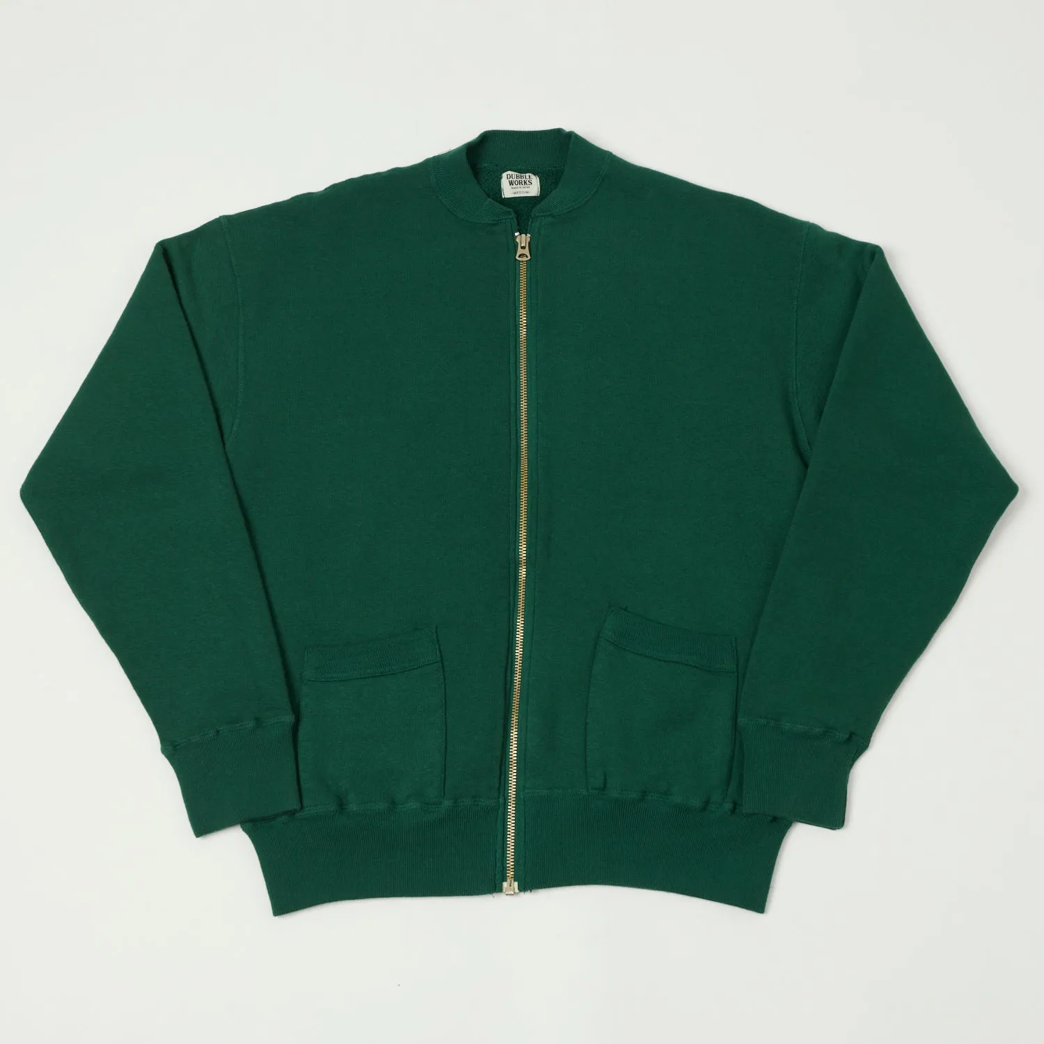 Dubbleworks Tsuriami Sweat Jacket - Green Eco Friendly Production Zipper Closure Mechanism
