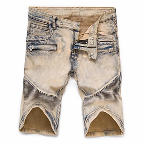 Collectible Item Light Layer West Louis? Pleated Motor Jeans Shorts