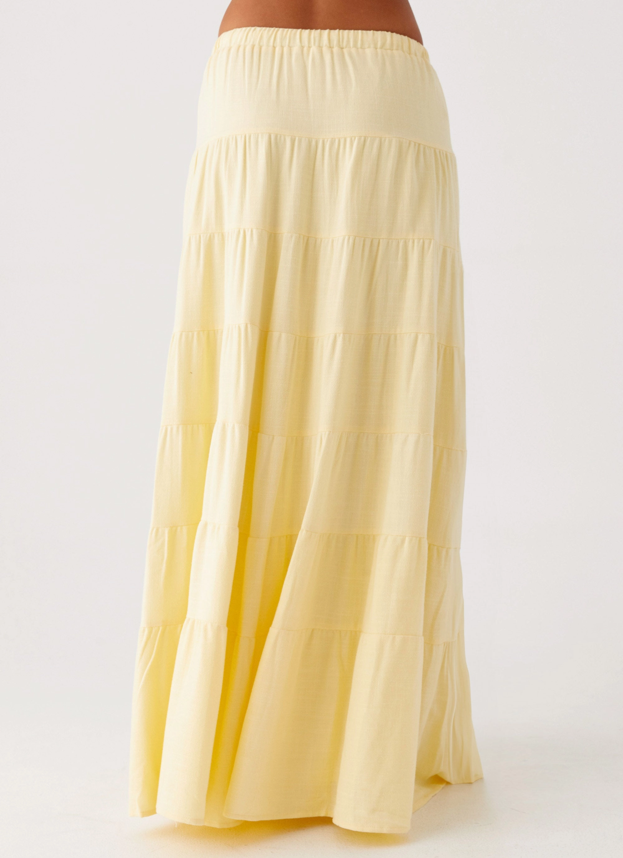 Maxi length Mariella Linen Maxi Skirt - Yellow